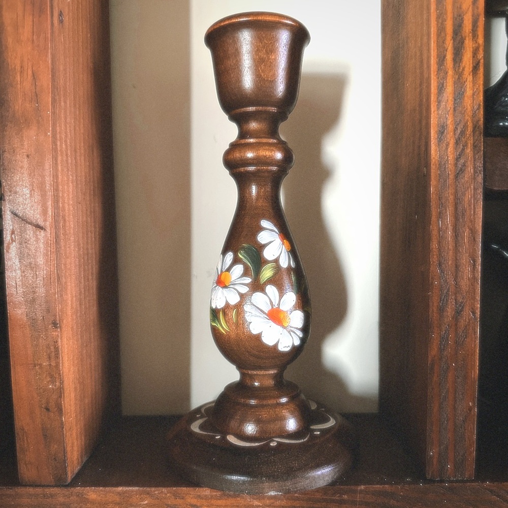 Wooden Candlestick